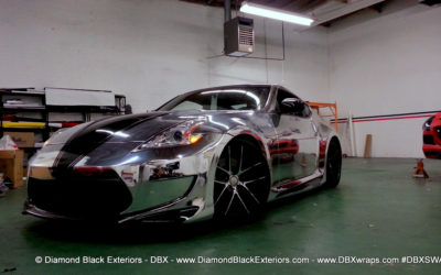 Project Nissan Z 370 Amuse Wrapped in Silver Chrome by DBX