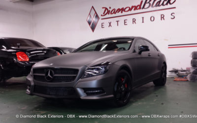 Mercedes Benz CLS550 by DBX Wrapped in Frozen Grey (Matte Metallic Charcoal Grey)