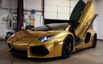 Lamborghini Aventadoor LP700 Gold Chrome Wrap by DBX aka “King Of the Wraps