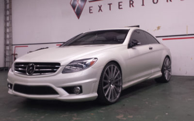 MERCEDES BENZ CL65 AMG WRAPPED IN SATIN PEARL WHITE BY DBX