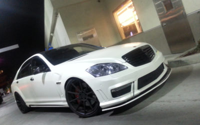 2012 S63 WALD BLACK BUILD & WRAPPED IN SATIN PEARL WHITE BY DBX