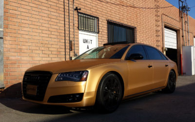 2013 Audi A8L Wrapped in Avery Brushed Bronze