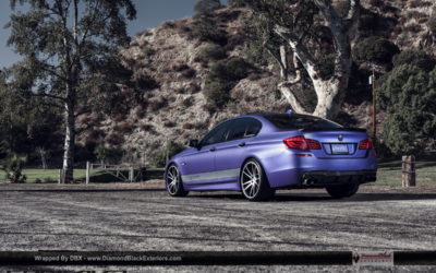 2012 BMW F10 Wrapped in Matte Metallic Purple Sitting on Concavo CW-S5 by DBX