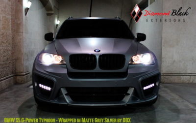 BMW X5 G-POWER TYPHOON Wrapped in Matte Silver Grey