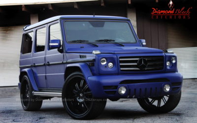 Mercedes Benz G500 Class Wrapped in Brushed Metallic Blue Steal by DBX