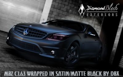Project MBZ CL63 AMG WRAPPED IN SATIN/MATTE BLACK VINYL BY DBX