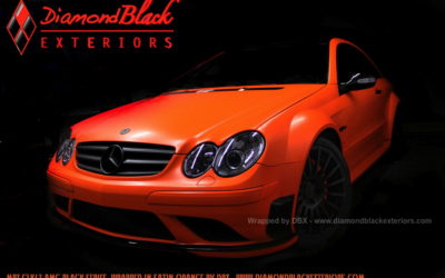 Mercedes Benz CLK63 AMG Black Series Wrapped in Satin Orange by DBX