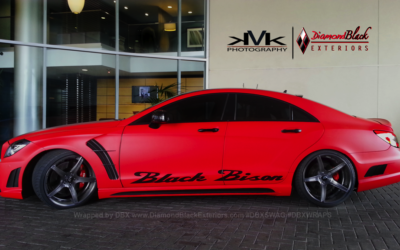 2012 MERCEDES BENZ CLS WALD BLACK BISON WRAPPED IN ULTRA MATTE RED BY DBX!