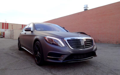 2014 Mercedes Benz S550 Wrapped in Matte Charcoal Metallic (Frozen Grey) by DBX