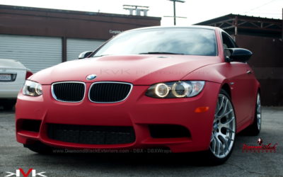 BMW m3 E92 Wrapped in Ultra Matte Red by DBX