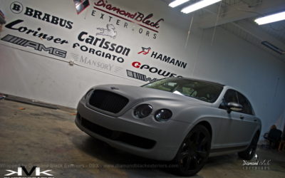 Bentley Continental Flying Spur Wrapped in matte light grey