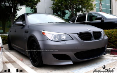 BMW E60 M5 Wrapped in Dark Metallic Grey by DBX