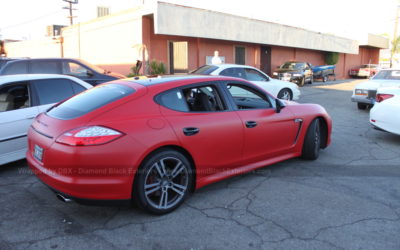 2012 Porsche Panamera Wrapped in Semi-Matte Red by DBX