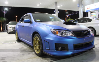 2012 Subaru Impreza WRX Wrapped in Matte Metallic Blue by DBX