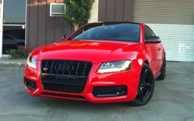 Audi S5 Wrapped in Glossy Red