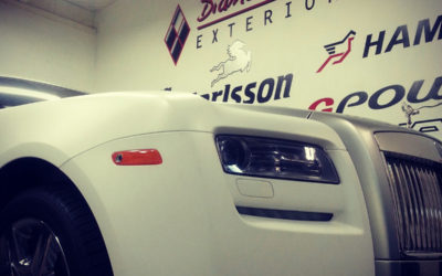 ROLLS ROYCE GHOST WRAPPED IN ULTRA MATTE WHITE (LAMINATED) BY DBX