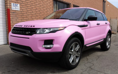 Range Rover Evoque Wrapped in Satin Bubble Gum Pink Avery by DBX