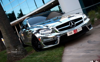 Project Mercedes Benz CLS63 AMG Wrapped in Chrome Silver by DBX