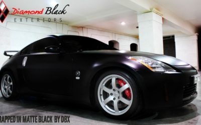 Nissan 350Z WALD Wrapped in Matte Black