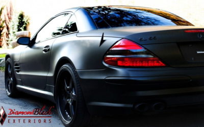 Mercedes Benz SL55 Wrapped in Matte Black