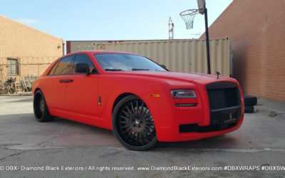 Project Rolls Royce Ghost Wrapped in Matte Red by DBX