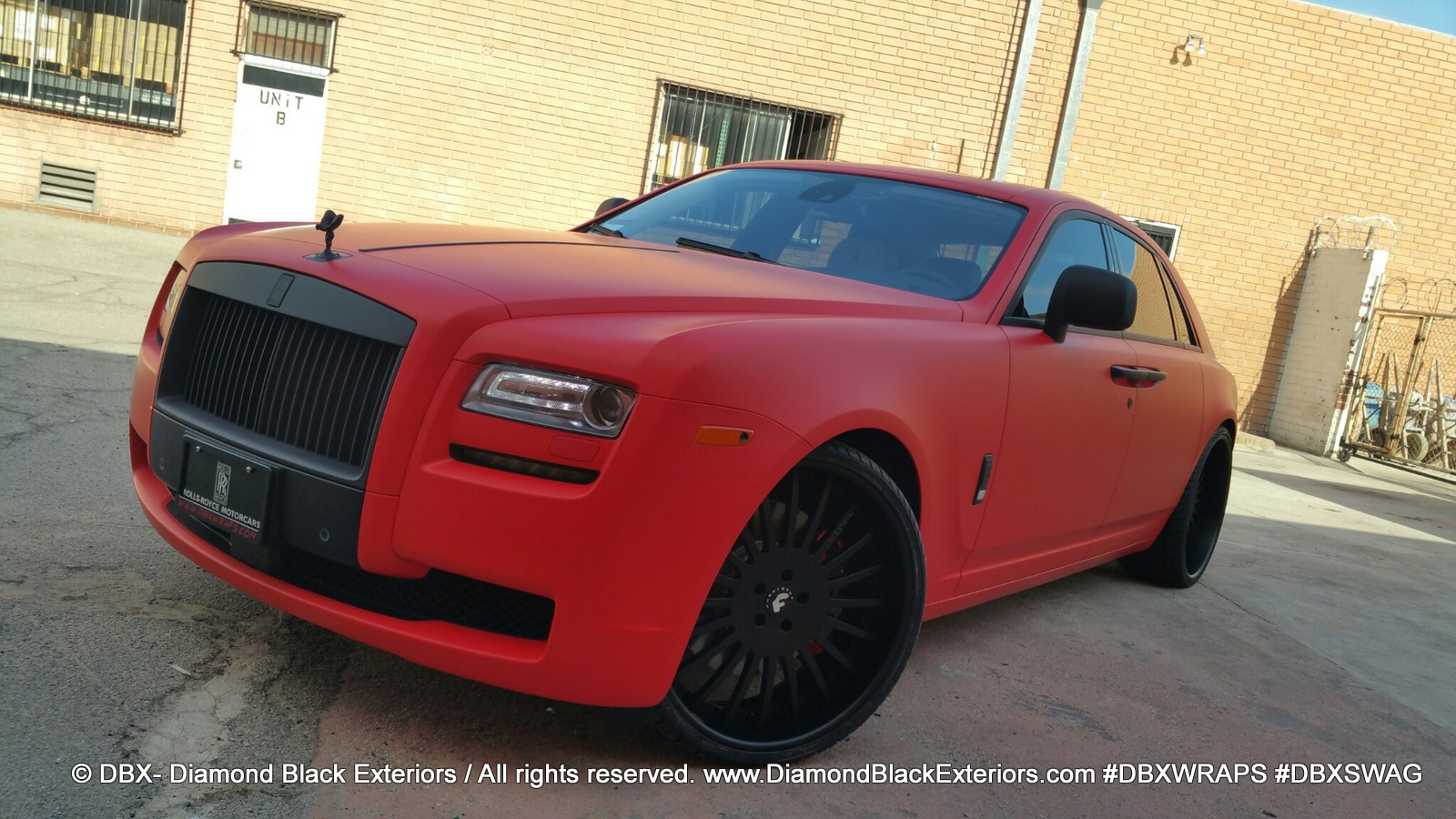 Project Rolls Royce Ghost Wrapped In Matte Red By Dbx