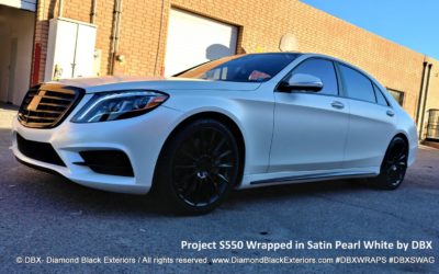 Project 2017 Mercedes Benz S550 Wrapped in Satin Pearl White