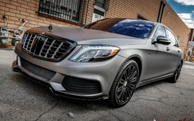 Mercedes Benz Maybach S600 V12 Wrapped in Charcoal Matte Metallic AKA “Frozen Grey” By DBX!